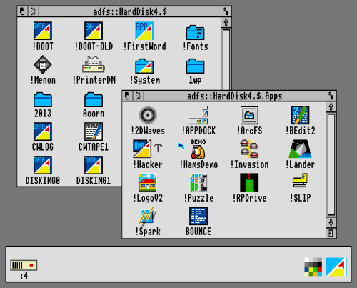 RiscOS 2.0 desktop