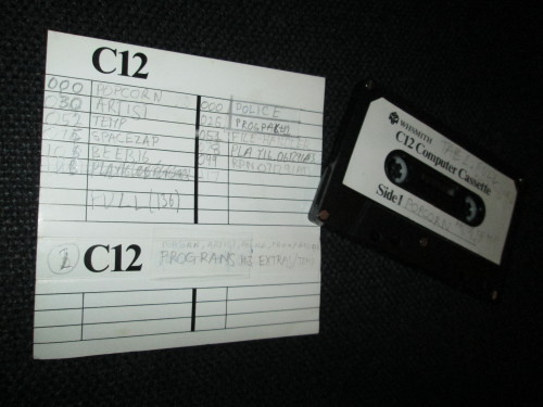 C16 tape with label