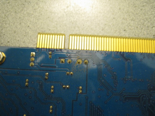 Gunk on the underside of the board